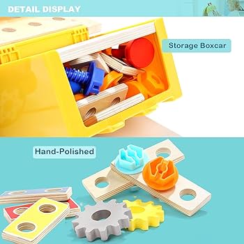 toytoytoy　３枚セット Amazon.com: TOP BRIGHT Kids Tool Set, Toddler Wooden Toy